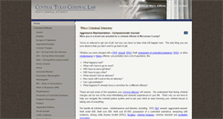Desktop Screenshot of criminallawyerwacotexas.com