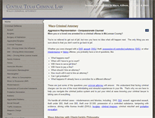 Tablet Screenshot of criminallawyerwacotexas.com